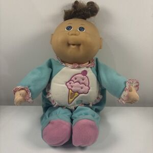 Vintage 1988 Coleco Cabbage Patch Kids Doll With Outfit/ Bib Blue & Pink
